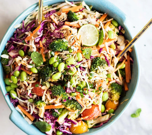 Roasted Broccoli SunButter Coleslaw