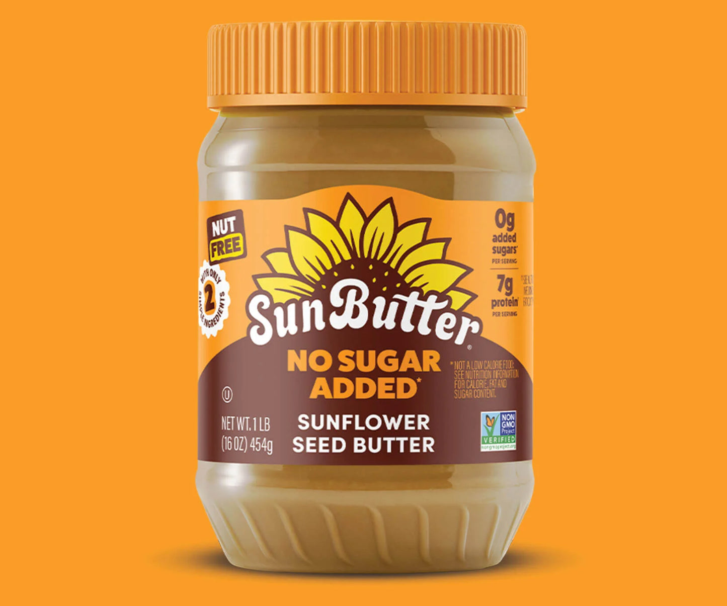 SunButter® No Sugar Added 1 lb Jar Case